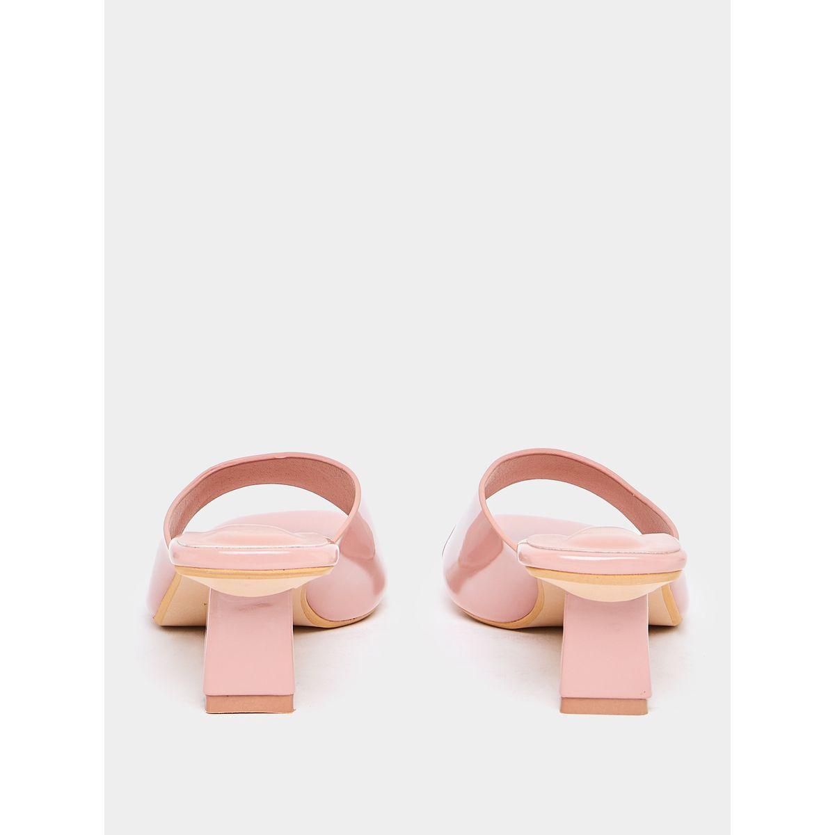 Styli Metallic Open Toe Block Heel Sandals-women-shoes-heels-image-4