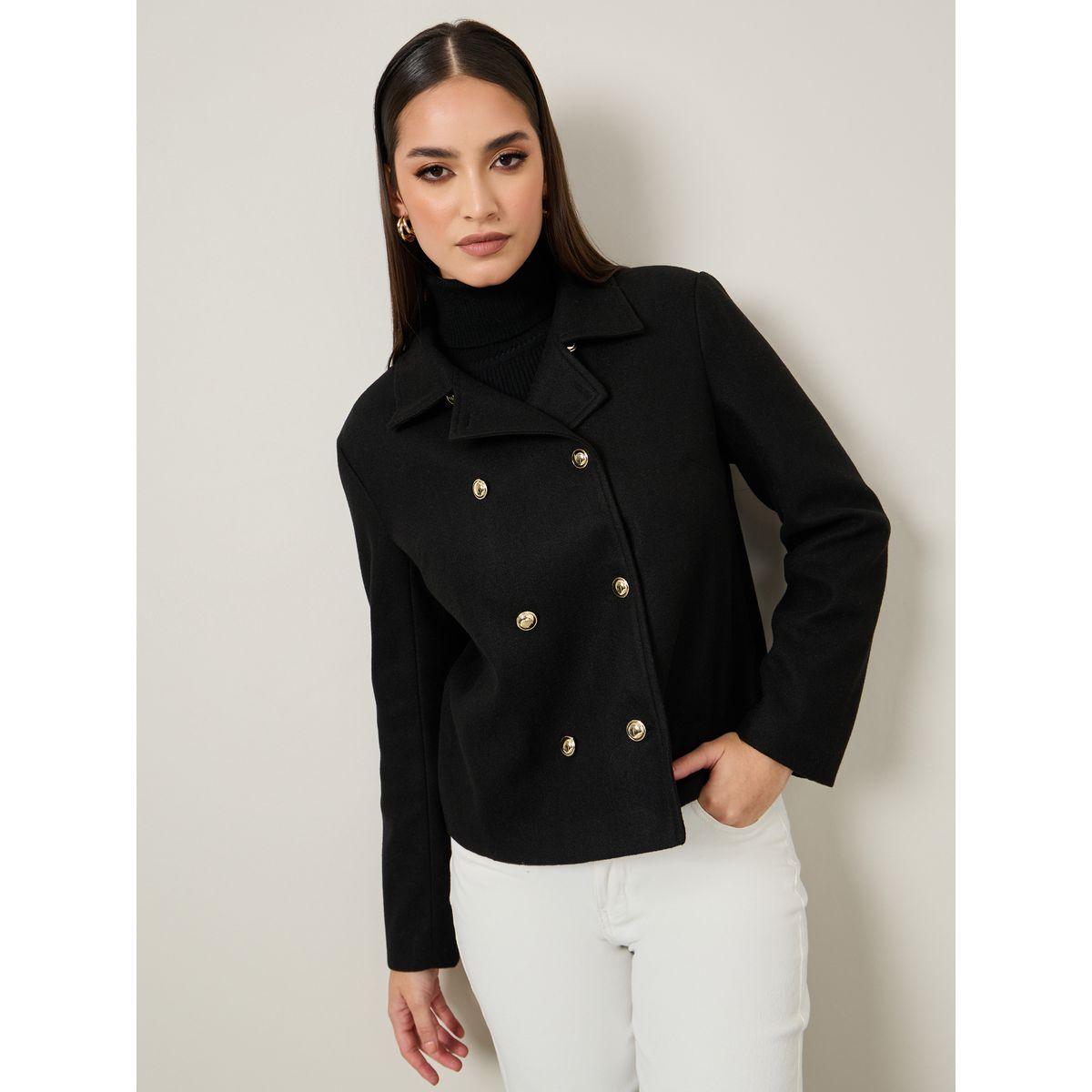Styli Regular Fit Wool Like Tailored Jacket-women-winterwear-coatsandjackets-jackets-image-1