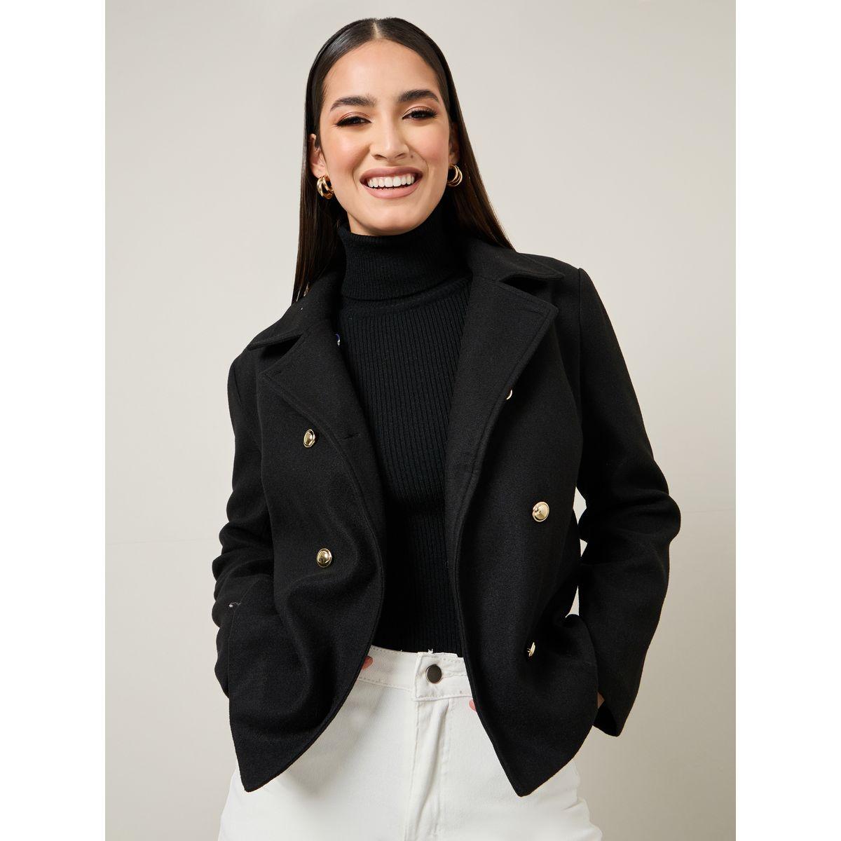 Styli Regular Fit Wool Like Tailored Jacket-women-winterwear-coatsandjackets-jackets-image-3