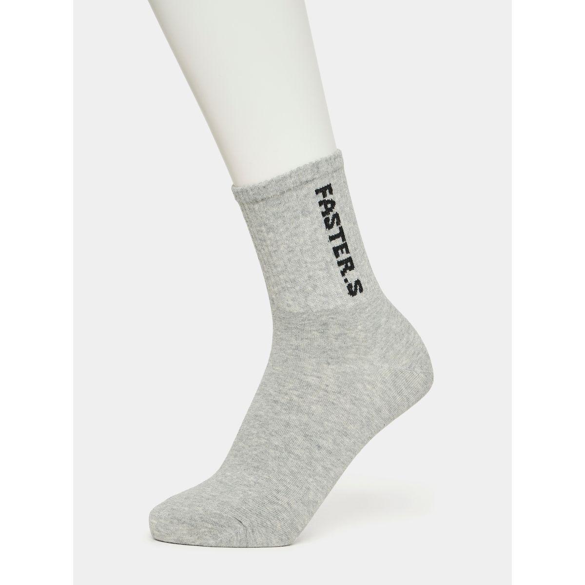 Styli Pack of 3 - Slogan Print Detail Crew Socks-men-socks-image-2