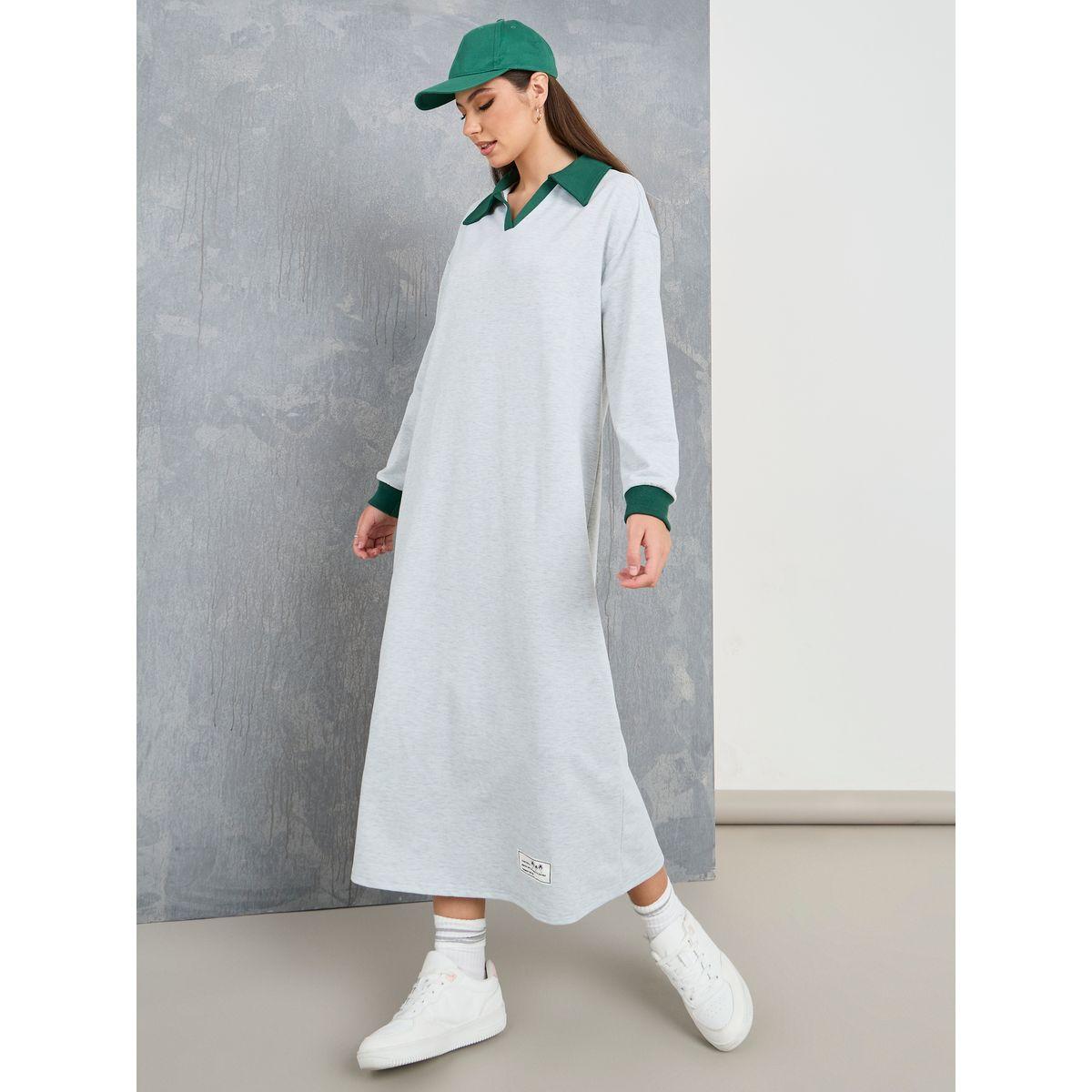فستان ميدي بياقة بولو-women-clothing-dresses-image-1