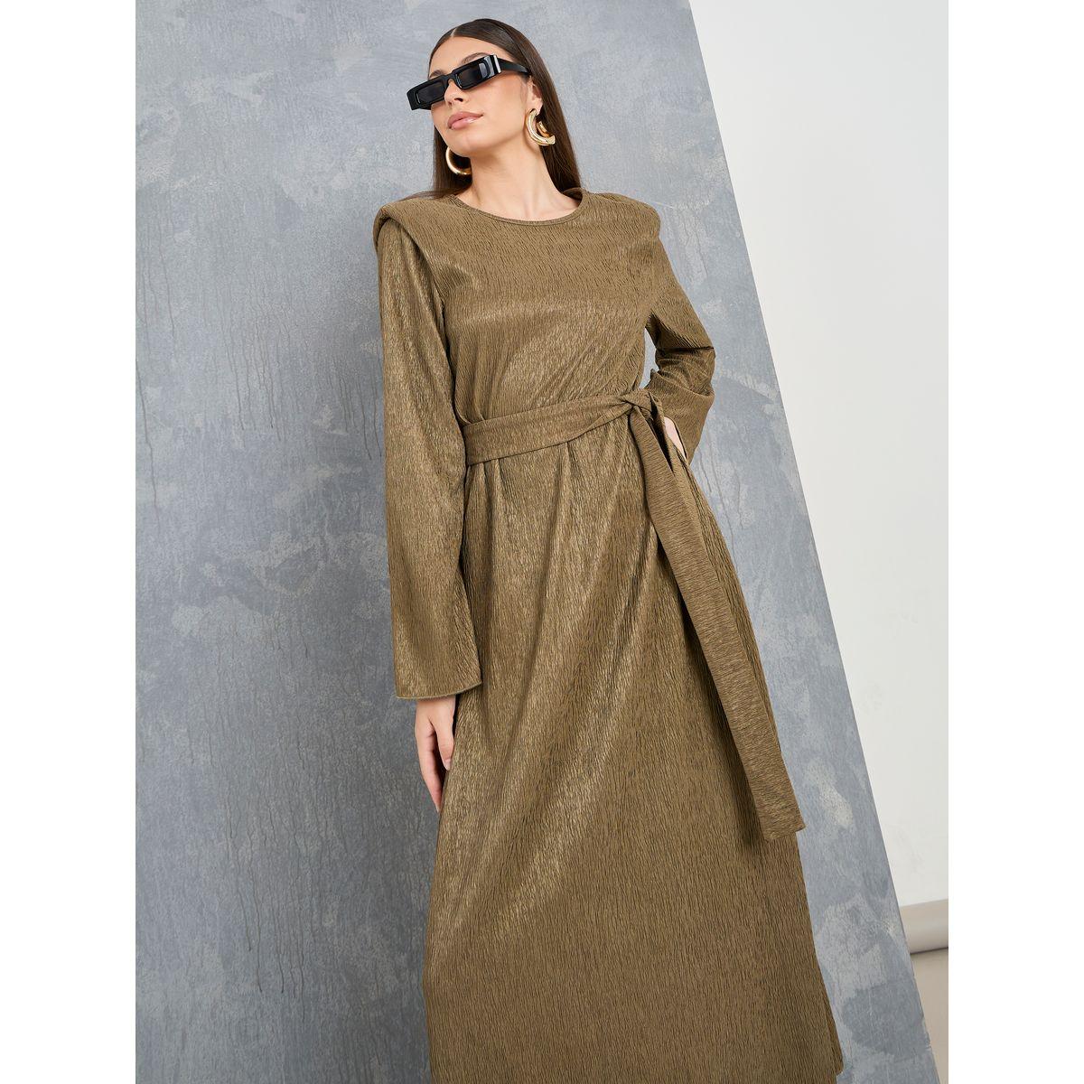 فستان ميدي بحزام خصر-women-clothing-dresses-image-2