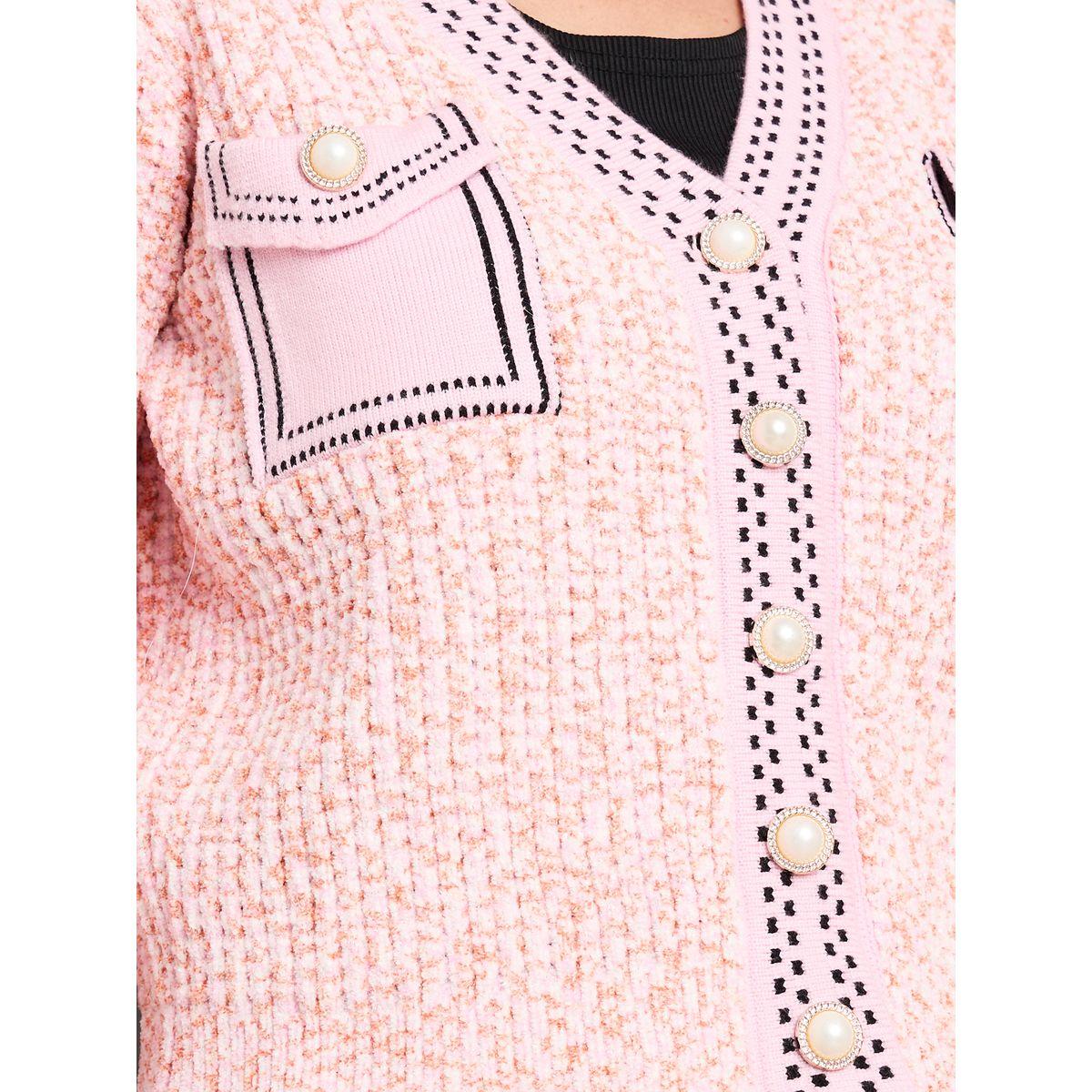 Styli Pocket Detail Knit Button Up Cardigan-women-winterwear-cardigansandjumpers-cardigans-image-4