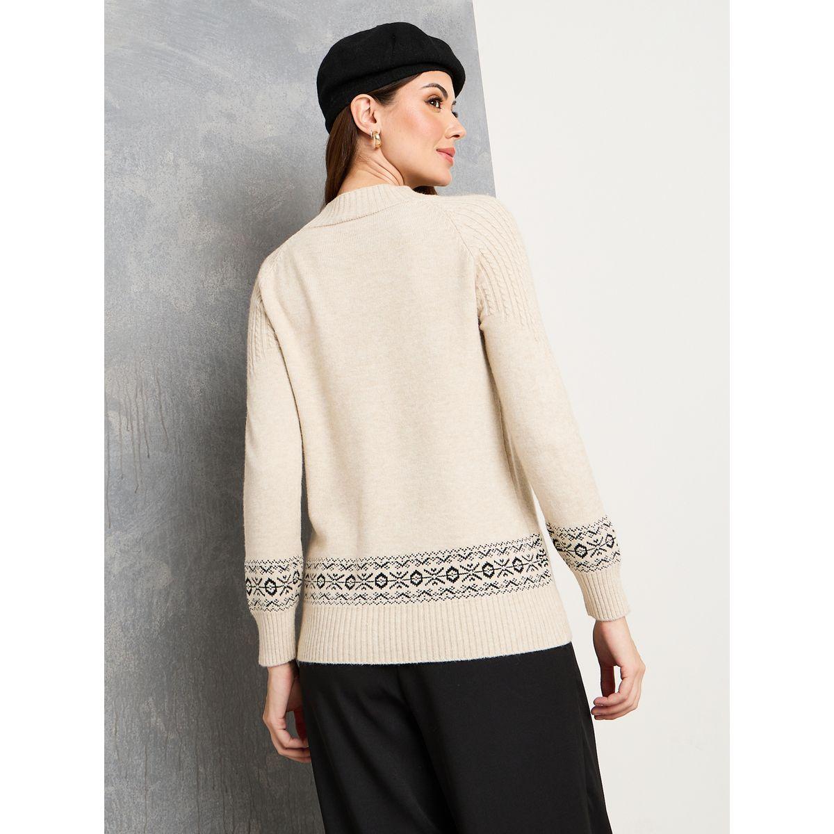 سويتر محبوك بياقة دائرية-women-winterwear-cardigansandjumpers-jumpers-image-4