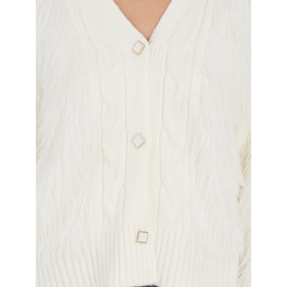 Styli Regular Fit Fluffy Button Up Cardigan-women-winterwear-cardigansandjumpers-cardigans-image-4