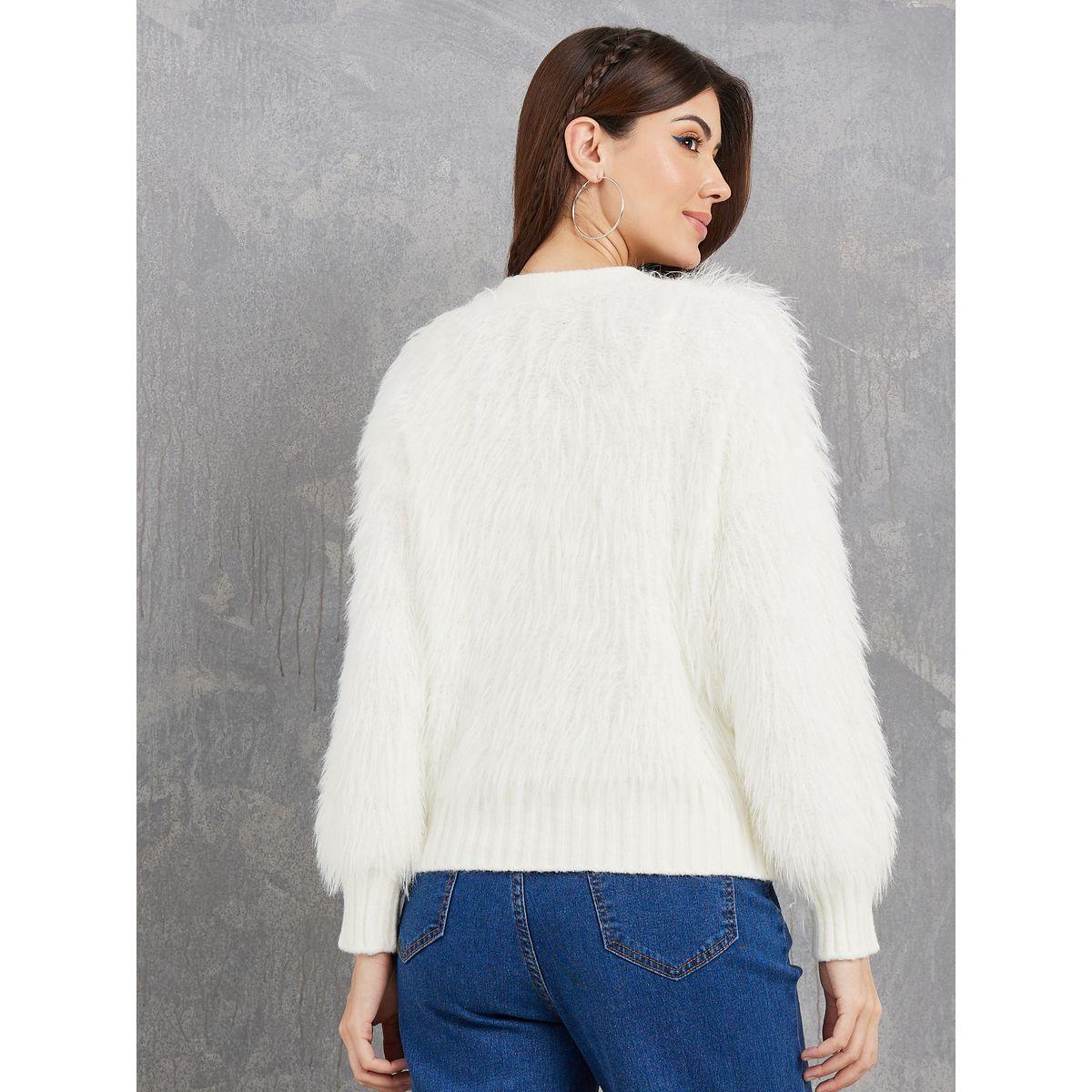Styli Regular Fit Fluffy Button Up Cardigan-women-winterwear-cardigansandjumpers-cardigans-image-5
