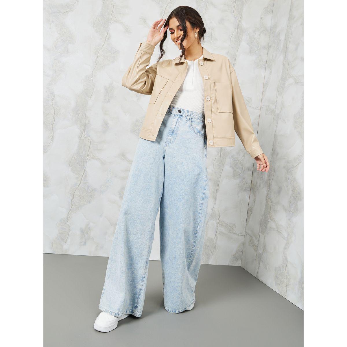 جاكيت بقصة بوكسي وأزرار غلق-women-winterwear-coatsandjackets-jackets-image-4