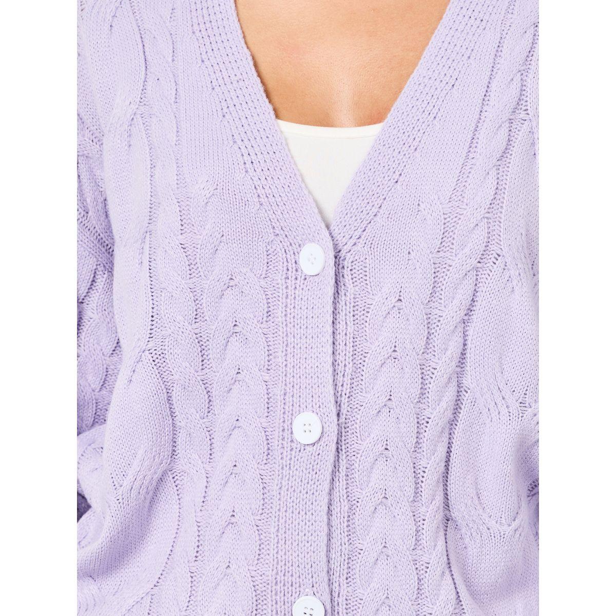 كارديجان محبوك بقصة عادية-women-winterwear-cardigansandjumpers-cardigans-image-2