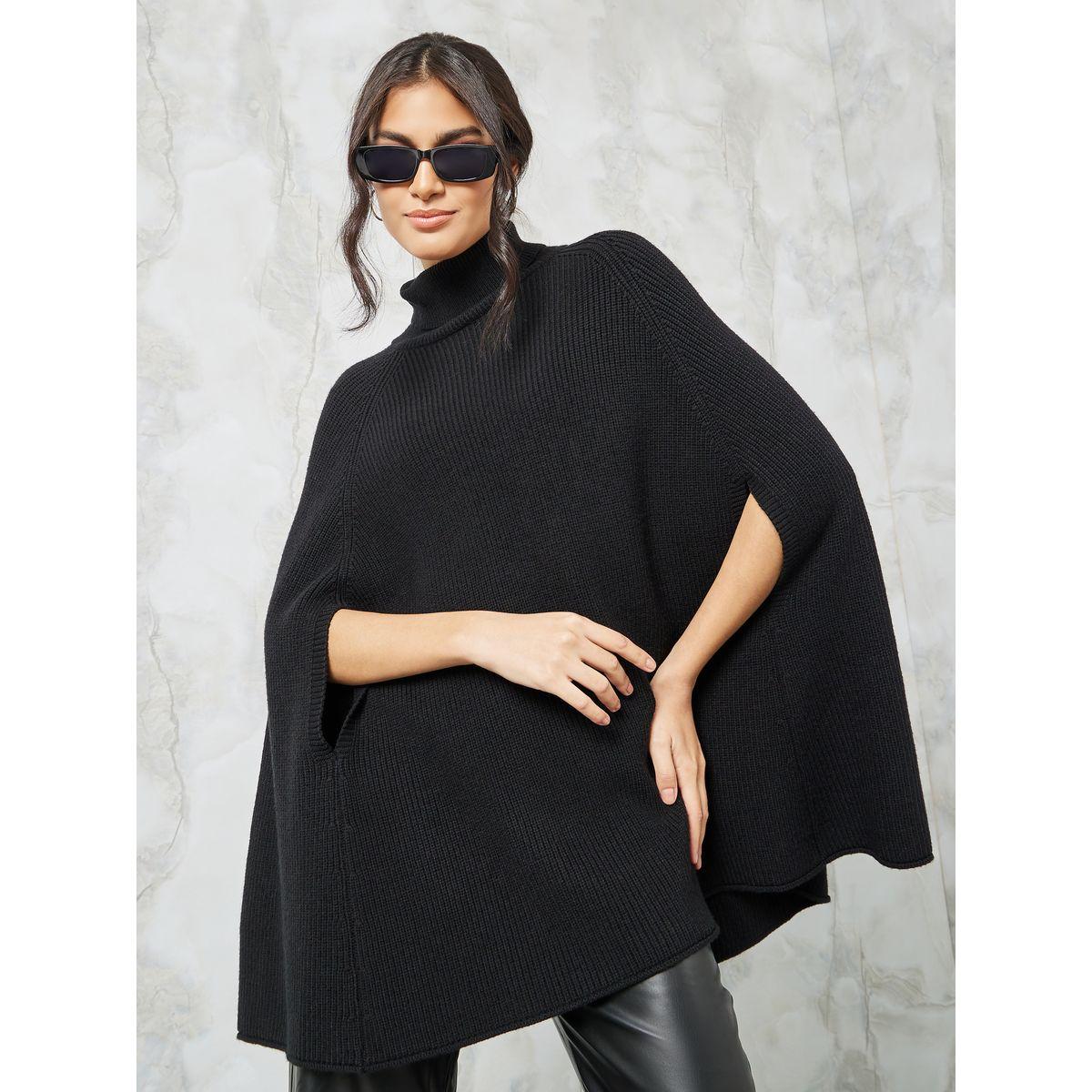 Styli Oversized Chunky Knit Batwing Sleeve Turtle Neck Sweater-women-clothing-cardigansandjumpers-jumpers-image-1