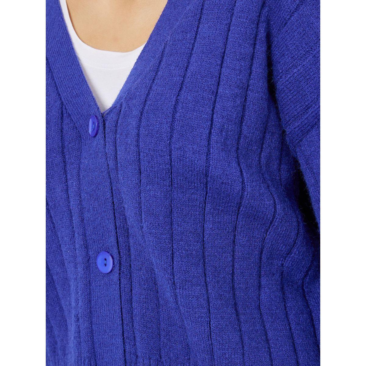 Styli Boxy Fit Ribbed Button Through Cardigan-women-winterwear-cardigansandjumpers-cardigans-image-5