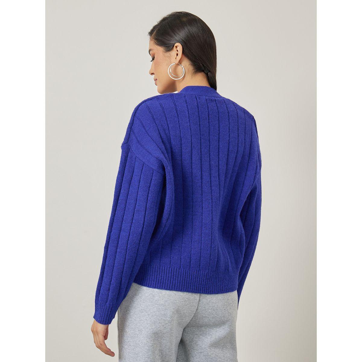 كارديجان مضلع بقصة بوكسي-women-winterwear-cardigansandjumpers-cardigans-image-6