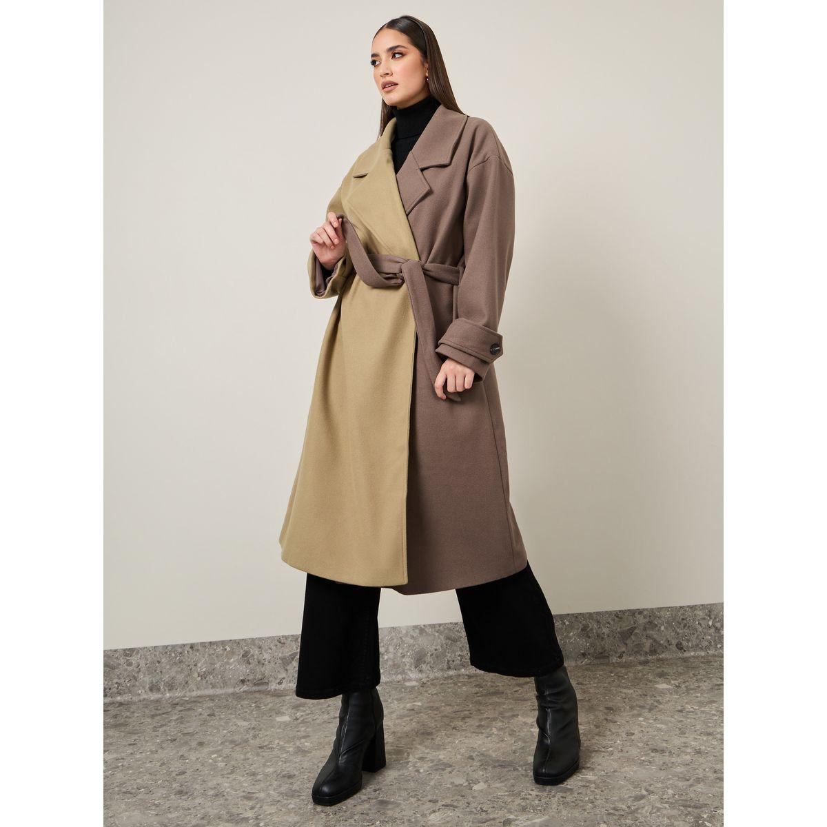 Styli Oversized Colorblock Wool Like Midi Coat-women-clothing-coatsandjackets-coats-image-1