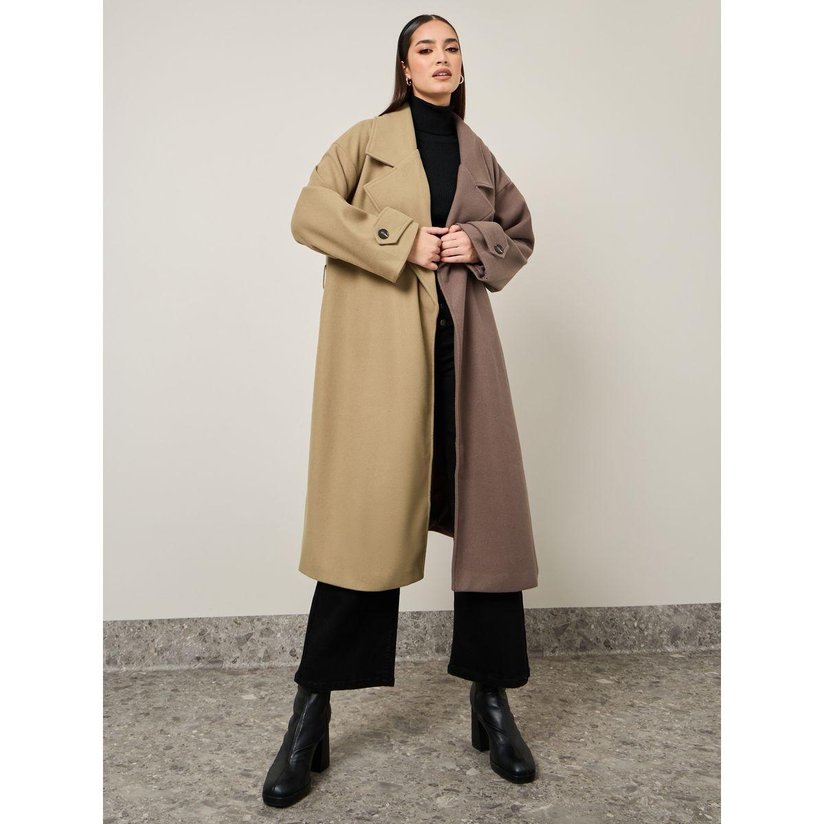 Styli Oversized Colorblock Wool Like Midi Coat-women-clothing-coatsandjackets-coats-image-2