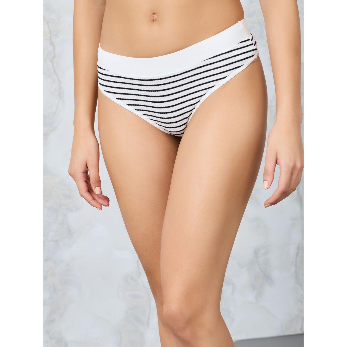 Styli Non Padded Non Wired Striped Rib Crop Top & Brazilian Brief Set-women-clothing-lingerie-lingeriesets-image-4