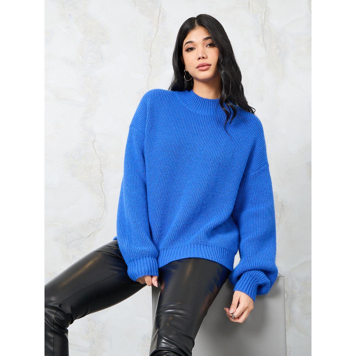 Styli Boxy Fit Fuzzy Yarn High Neck Sweater-women-clothing-cardigansandjumpers-jumpers-image-6