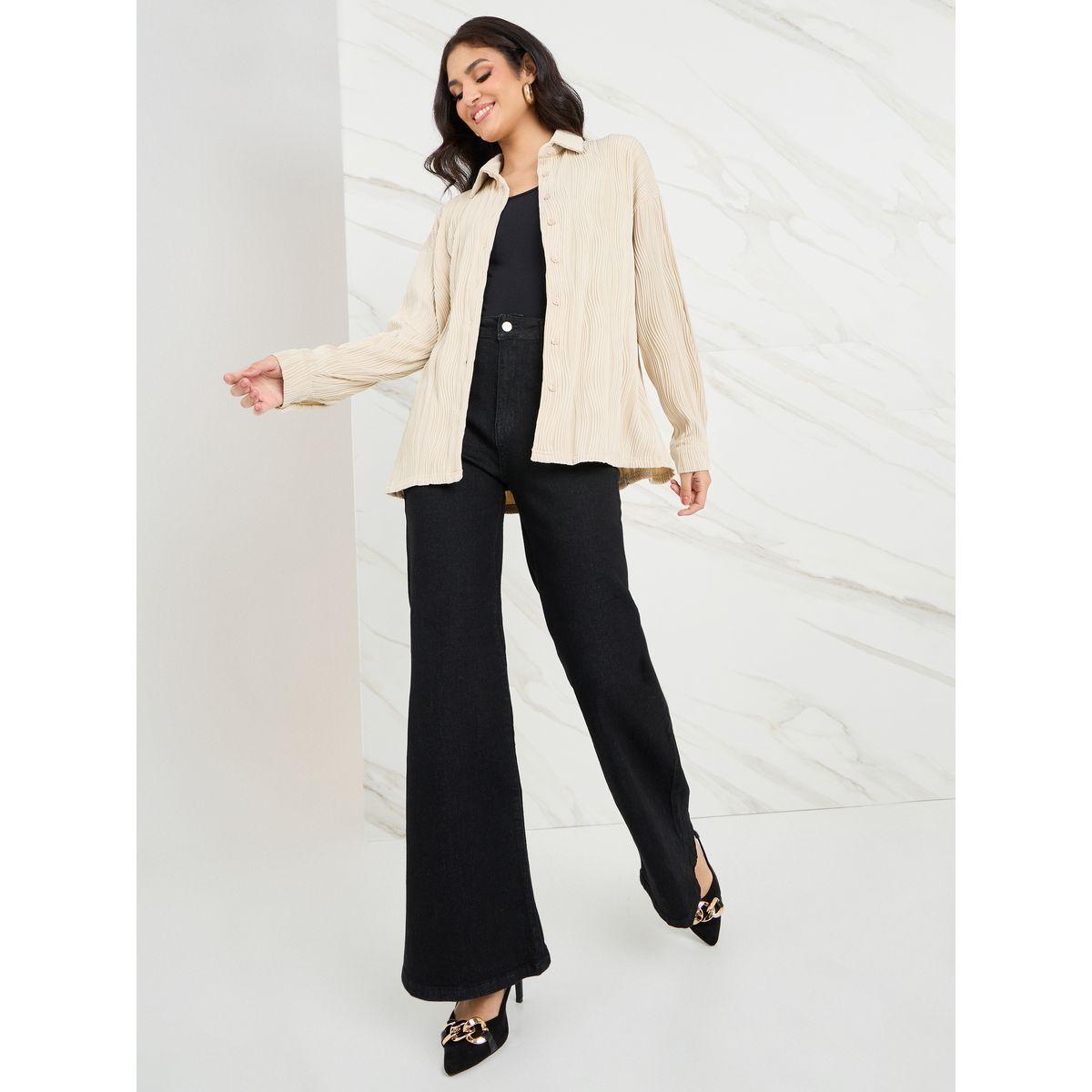 بلوزة كاجوال واسعة بأزرار غلق-women-clothing-shirtsandblouses-shirts-image-2