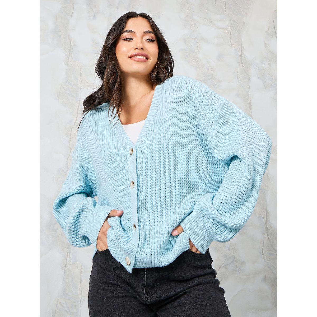 كارديجان محبوك بقصة بوكسي-women-winterwear-cardigansandjumpers-cardigans-image-1
