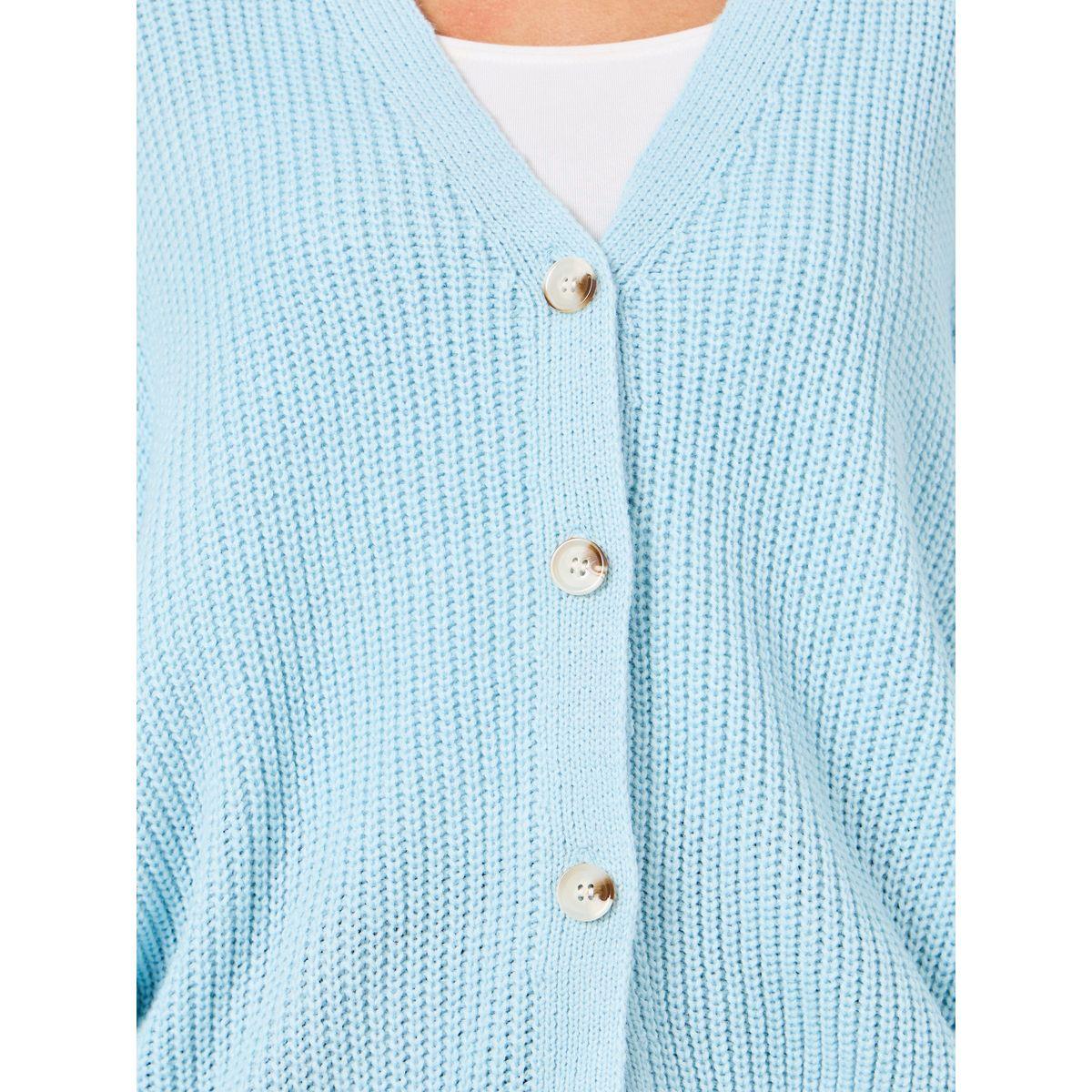 Styli Boxy Fit Chunky Knit Button Down Cardigan-women-winterwear-cardigansandjumpers-cardigans-image-4