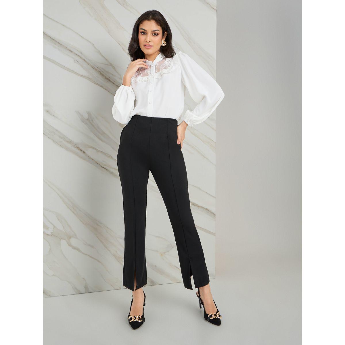 Styli Lace Yoke Insert Regular Fit Blouse-women-clothing-shirtsandblouses-blouses-image-2
