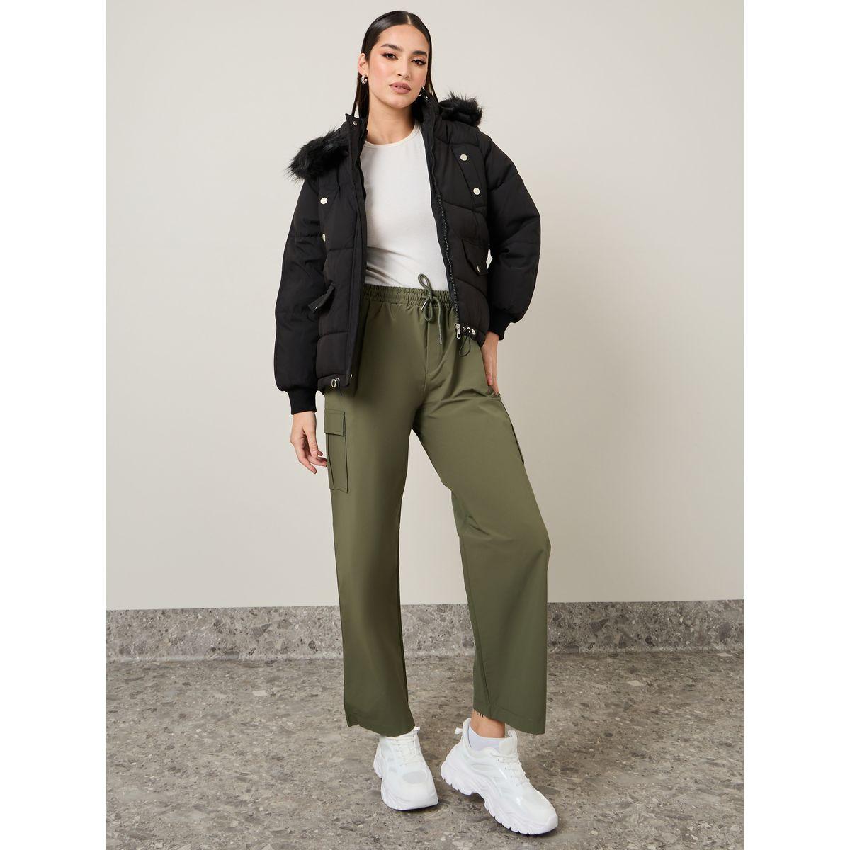 جاكيت واسع مزين بفرو صناعي-women-winterwear-coatsandjackets-jackets-image-2