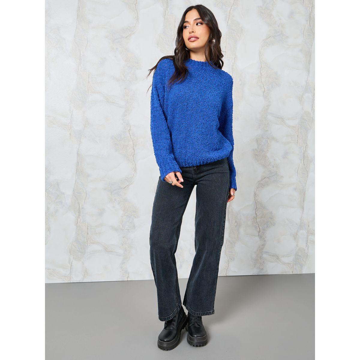Styli Regular Fit High Neck Popcorn Yarn Sweater-women-clothing-cardigansandjumpers-jumpers-image-2