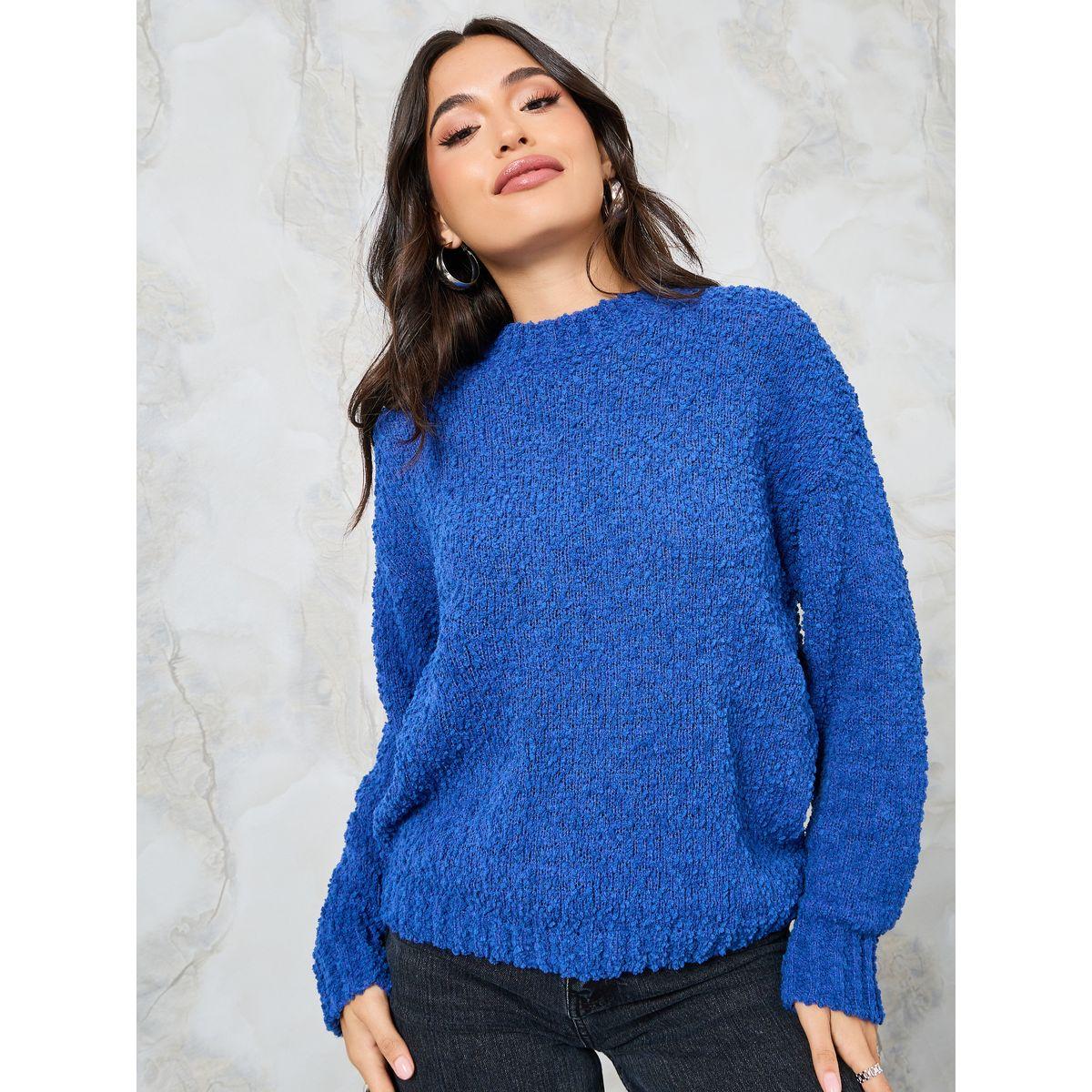 Styli Regular Fit High Neck Popcorn Yarn Sweater-women-clothing-cardigansandjumpers-jumpers-image-3