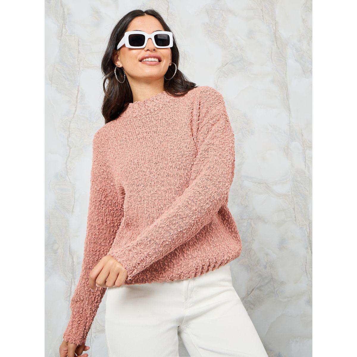Styli Regular Fit High Neck Popcorn Yarn Sweater-women-clothing-cardigansandjumpers-jumpers-image-3