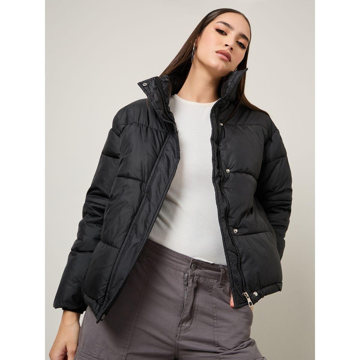 Styli Regular Fit High Neck Padded Jacket-women-winterwear-coatsandjackets-jackets-image-3
