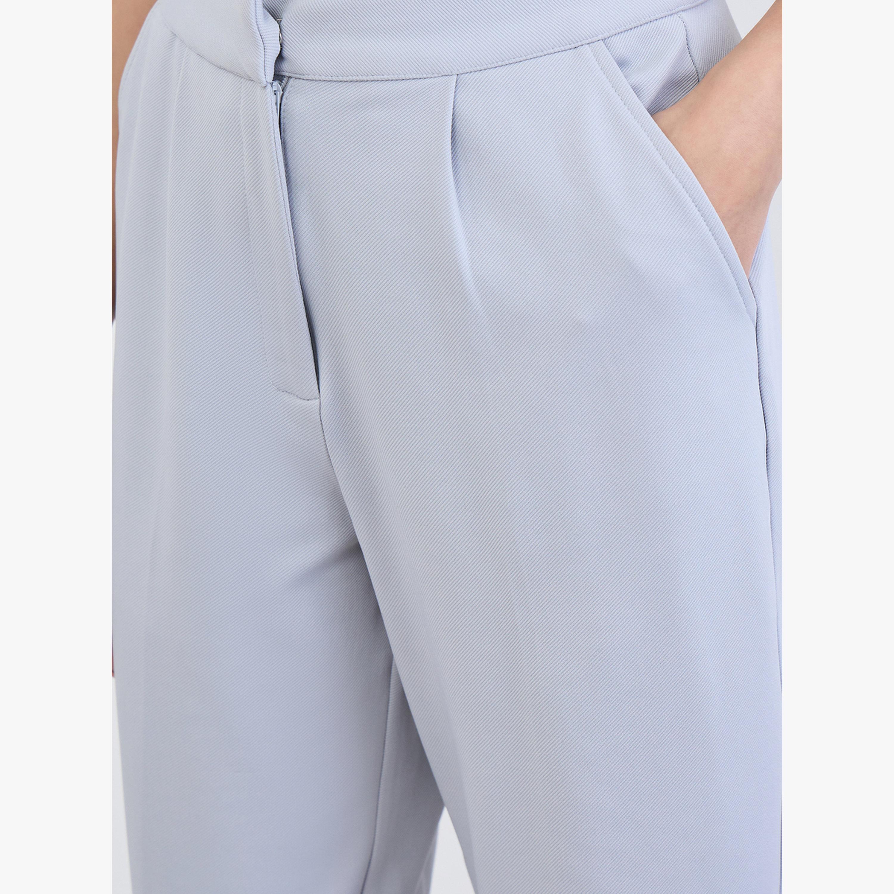 Styli Women Grey Relaxed Fit Trousers-women-clothing-bottoms-trousers-image-5