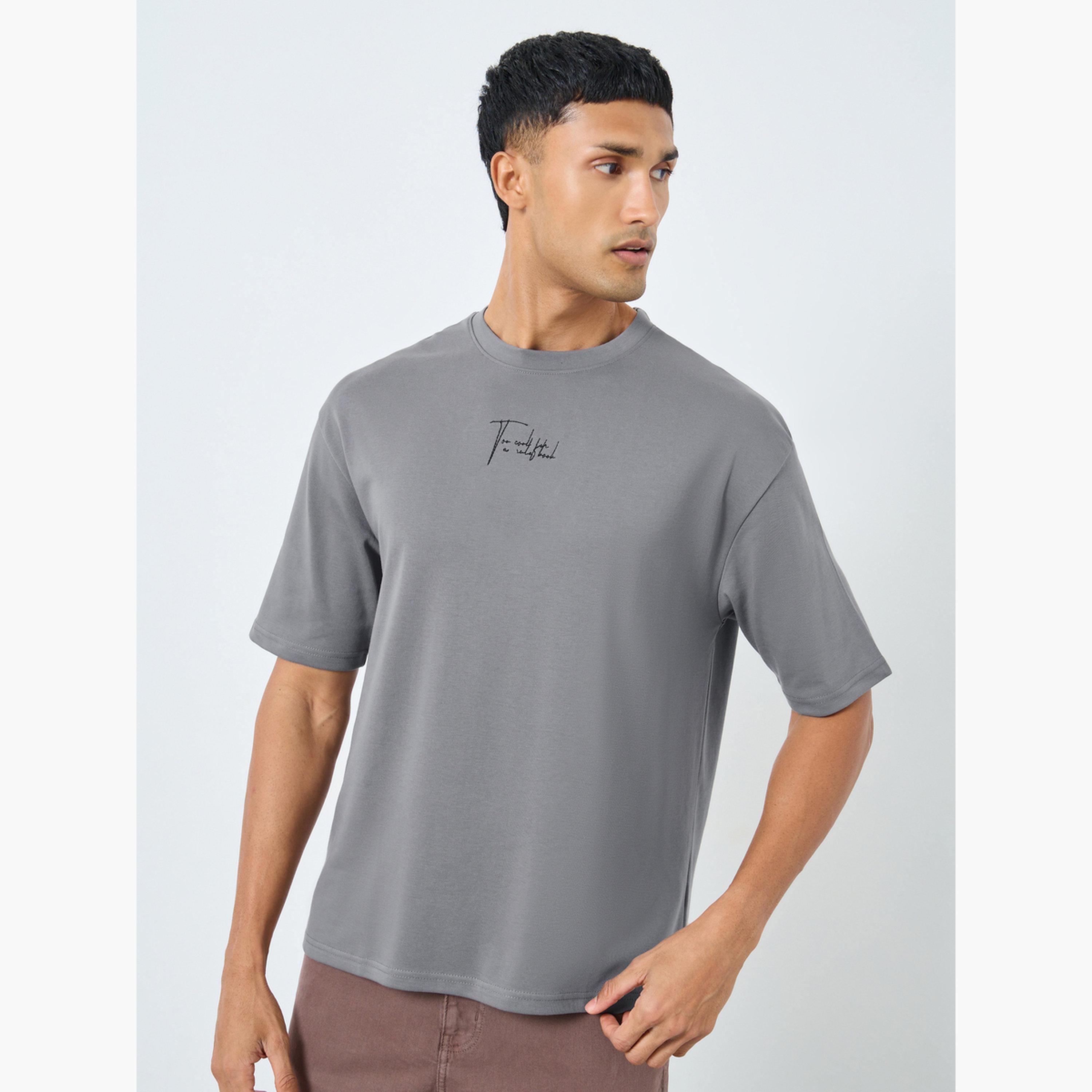 Styli Men Monochrome Oversized Interlock T-Shirt-men-clothing-tshirtsandpolos-tshirts-image-1