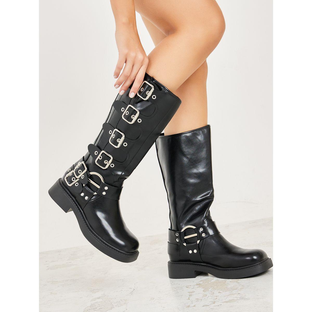 حذاء بوت بإبزيم جانبي للإغلاق-women-shoes-boots-image-1