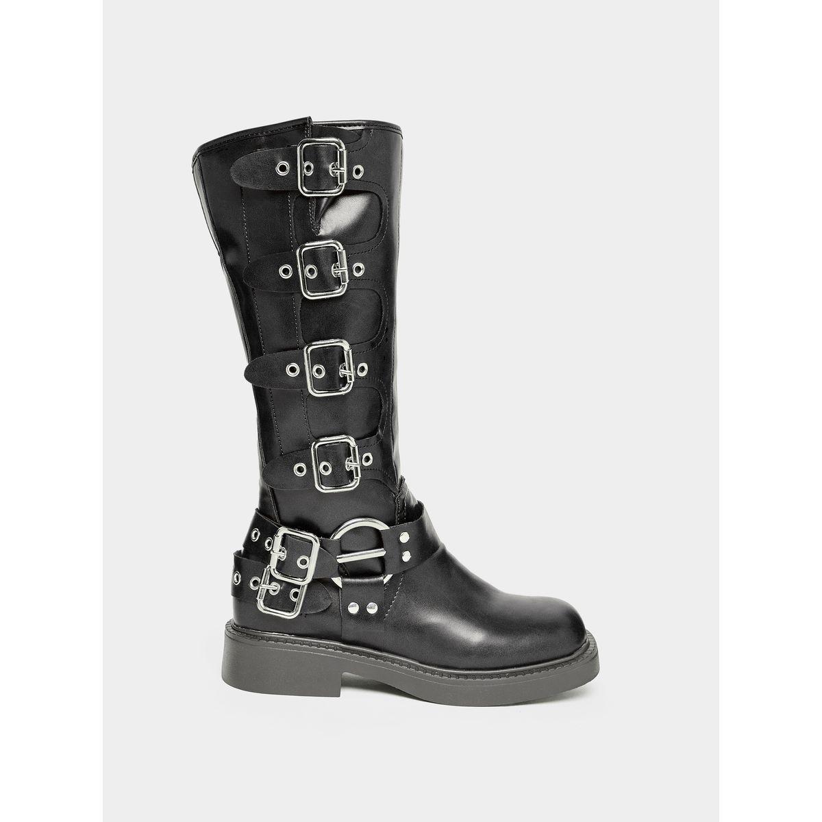 حذاء بوت بإبزيم جانبي للإغلاق-women-shoes-boots-image-2