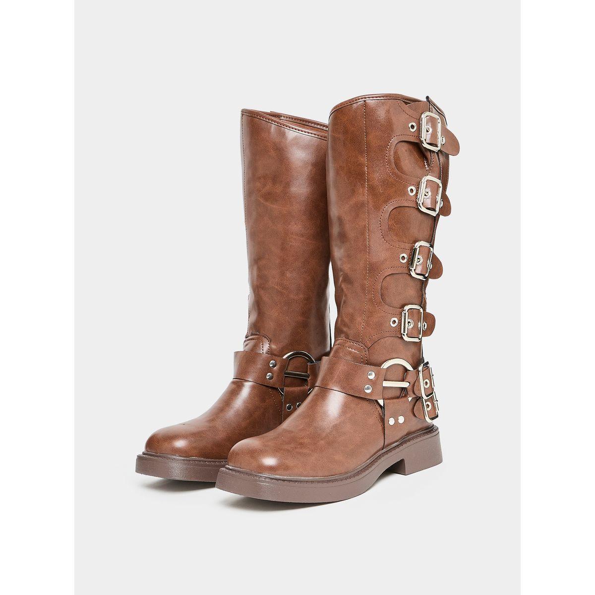 حذاء بوت بإبزيم جانبي للإغلاق-women-shoes-boots-image-3