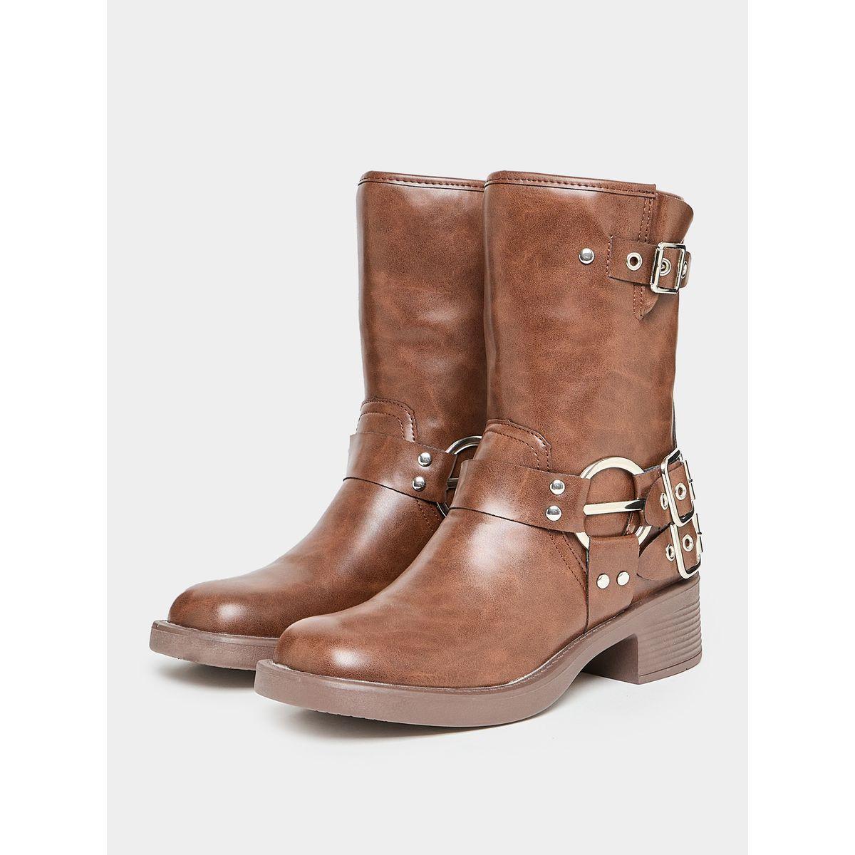 حذاء بوت مزين بإبزيم غلق-women-shoes-boots-image-5
