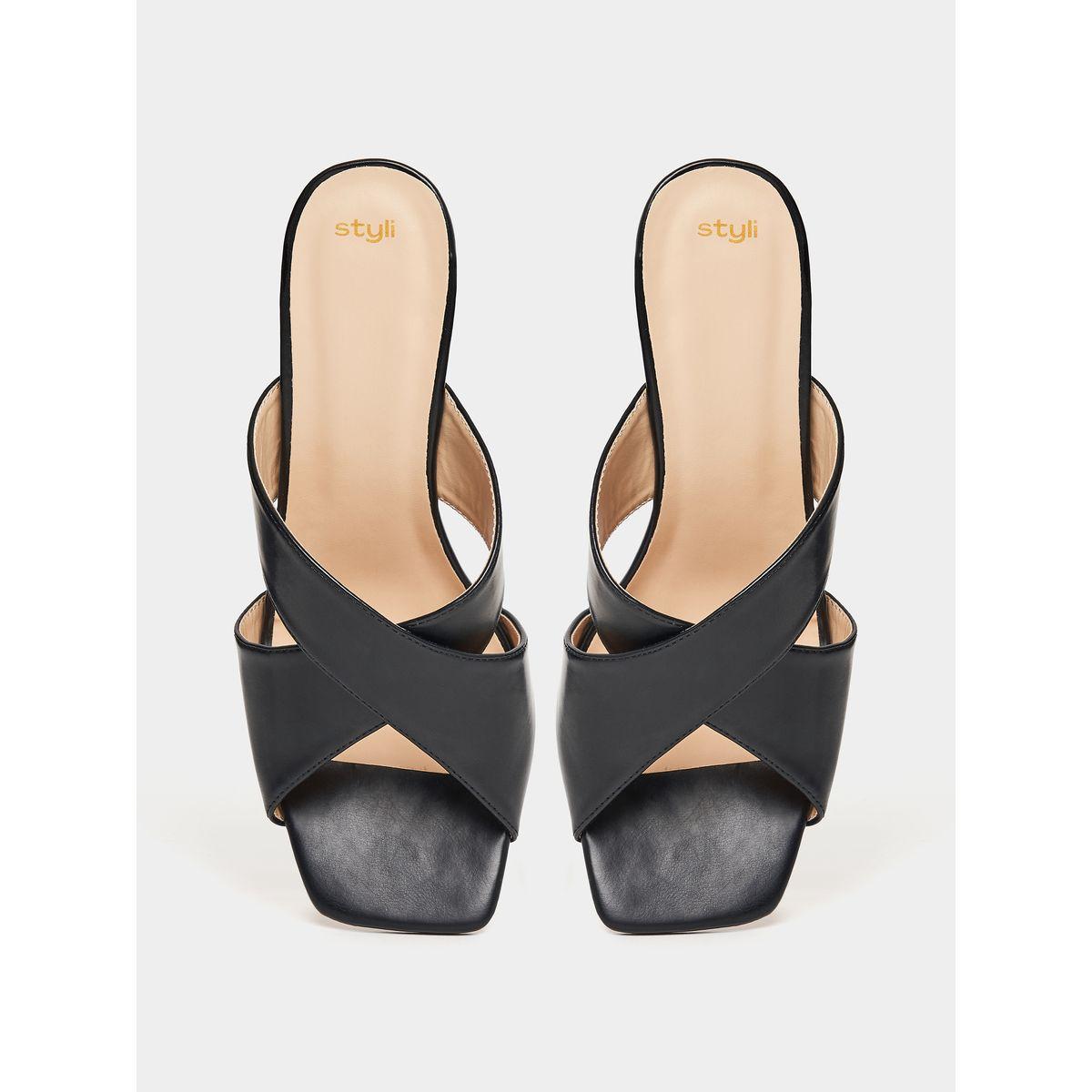 Styli Cross Strap Sandal Heels-women-shoes-heels-image-4