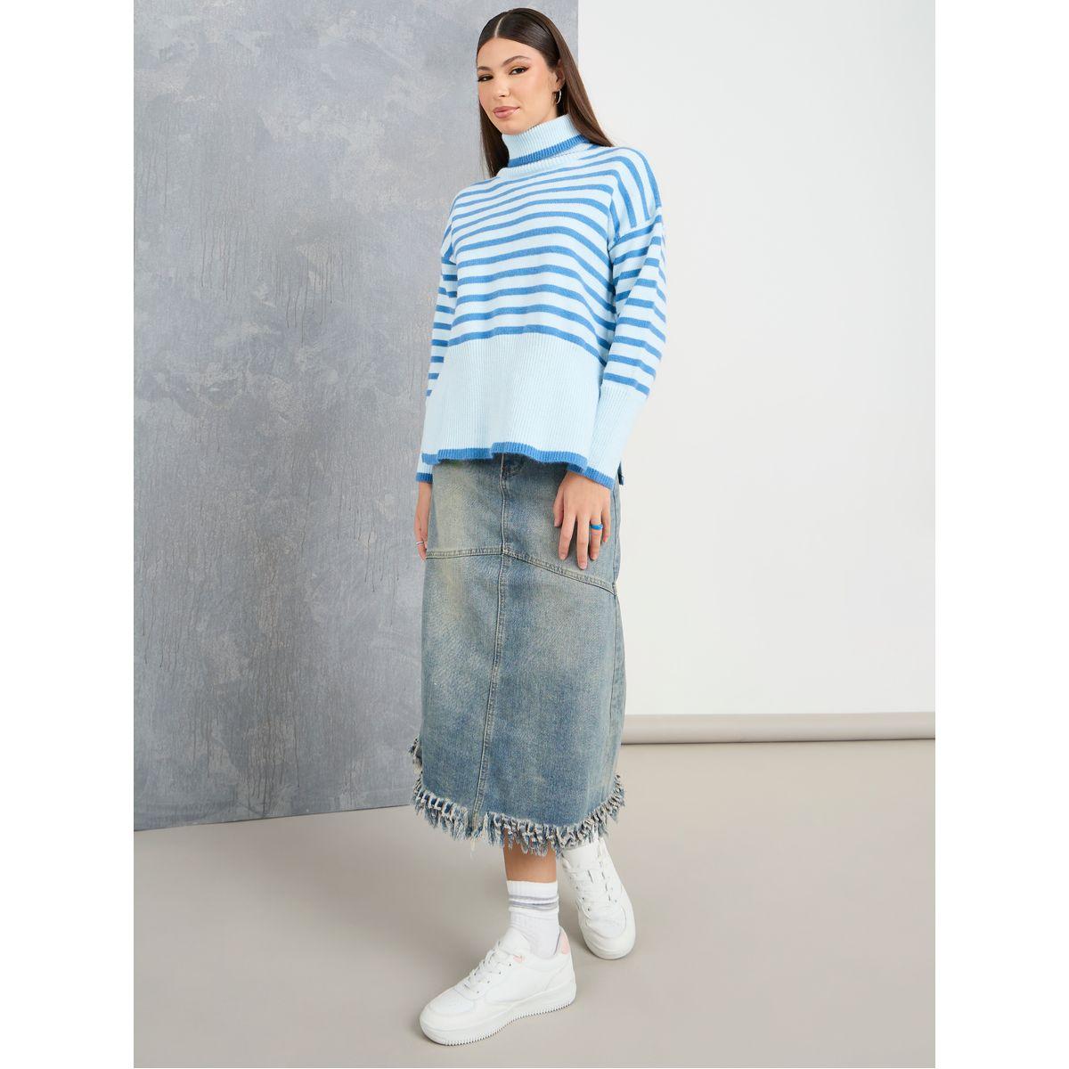 سويتر مخطط بياقة عالية-women-clothing-cardigansandjumpers-jumpers-image-2
