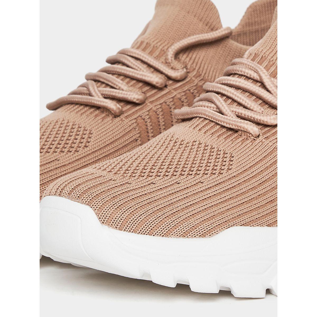 Styli Breathable Textured Lace Up Sneakers-women-shoes-sneakers-image-5