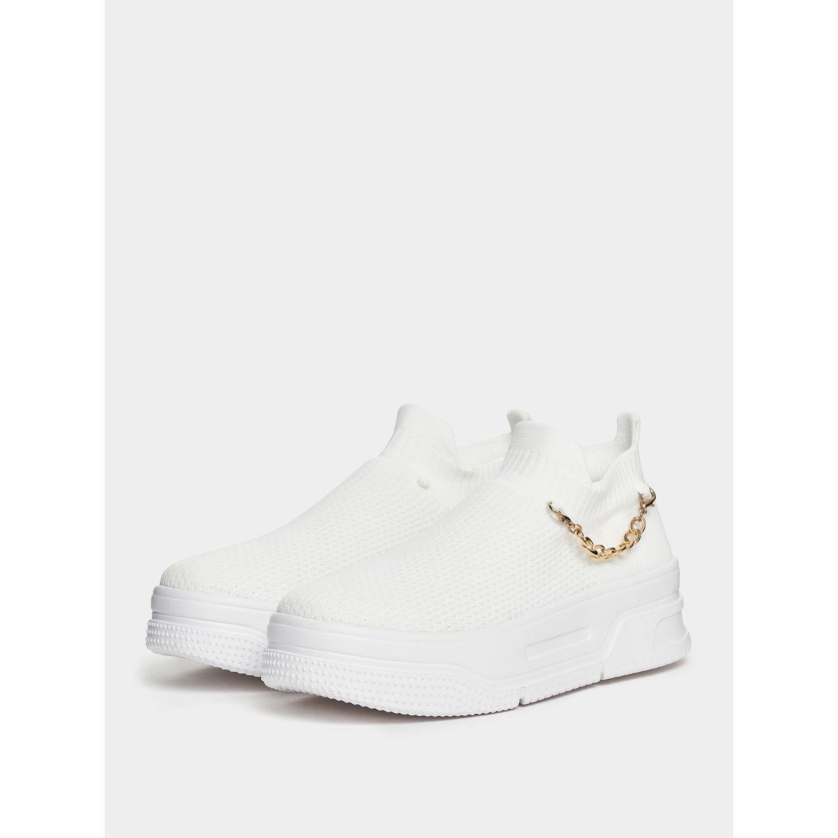 Styli Ankle Chain Knit Sock Slip On Sneaker-women-shoes-sneakers-image-2