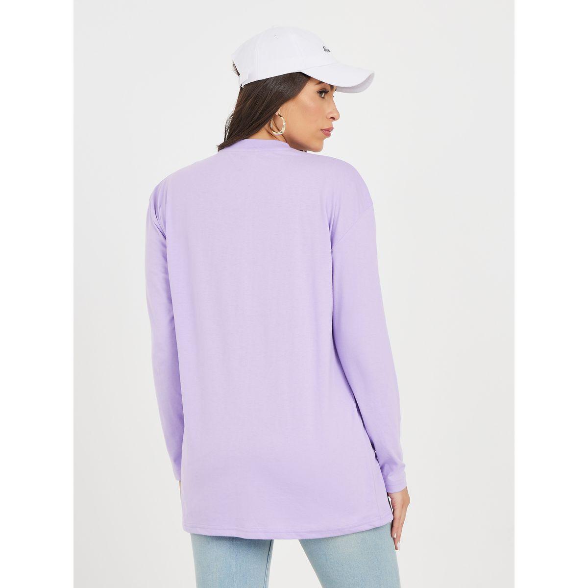 تيشيرت واسع مطبع بكتابة-women-clothing-tshirts-image-5