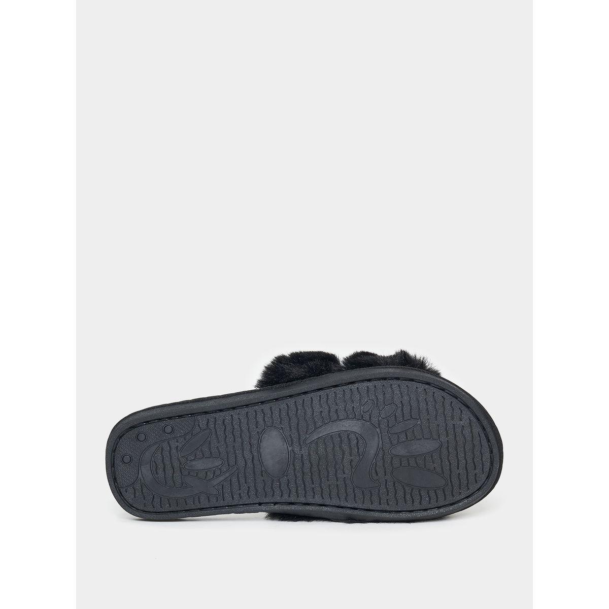 Styli Chain Embellished Fluffy Bedroom Slippers-women-shoes-bedroomslippers-image-7