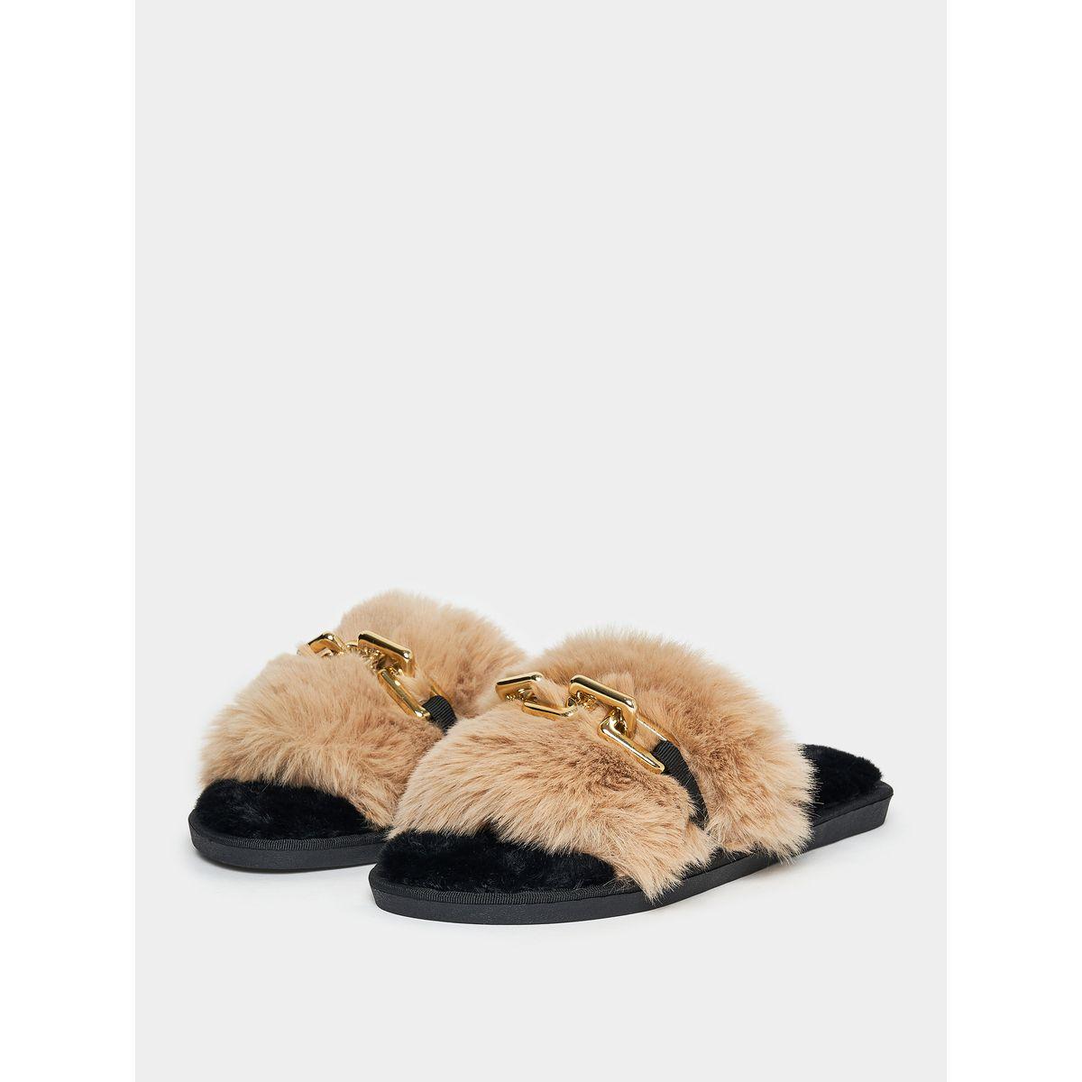 شبشب غرفة نوم بفرو صناعي-women-shoes-bedroomslippers-image-3
