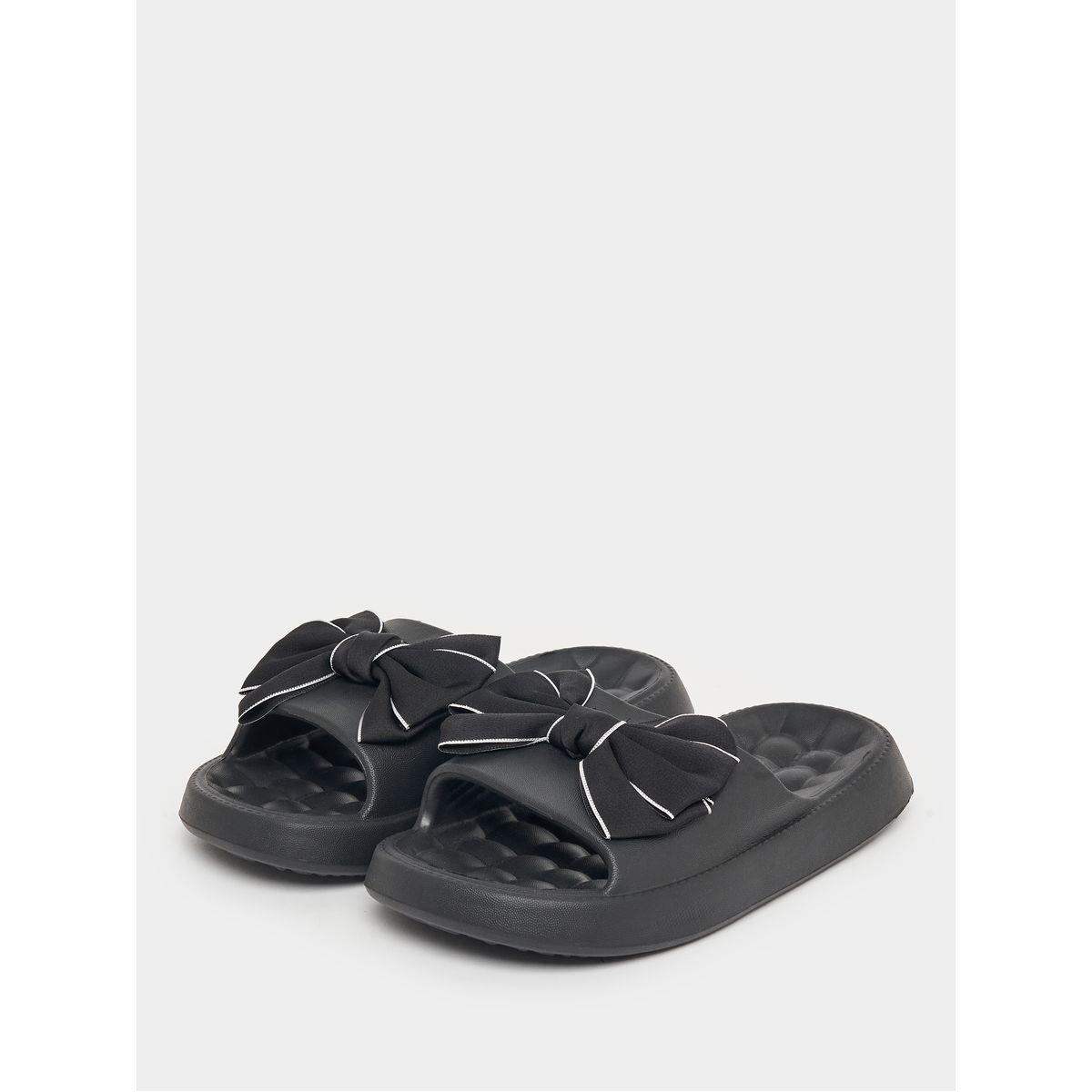Styli Bow Trim Detail Slides-women-shoes-flipflopsandslides-image-2