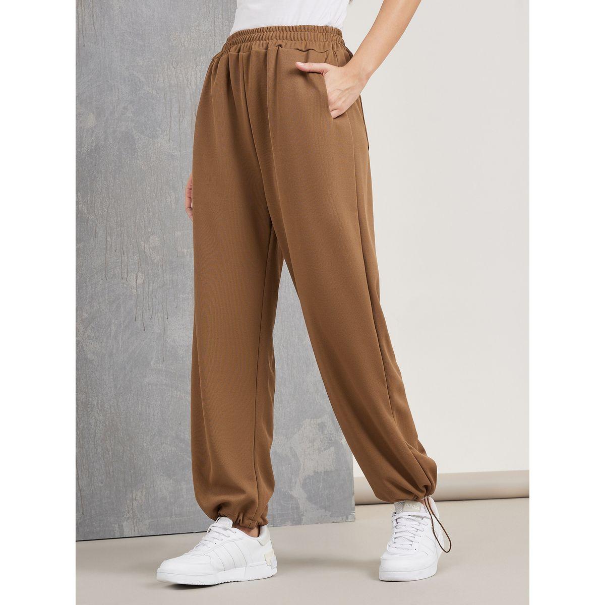 Styli Solid Relaxed Fit Drawstring Detail Pants-women-clothing-bottoms-trousers-image-2