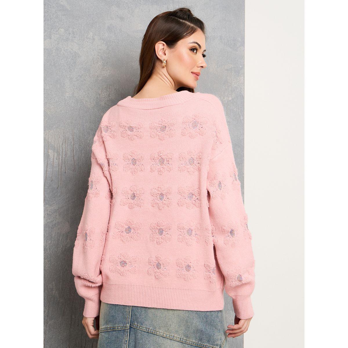 Styli Floral Pattern Button Up Cardigan-women-winterwear-cardigansandjumpers-cardigans-image-5