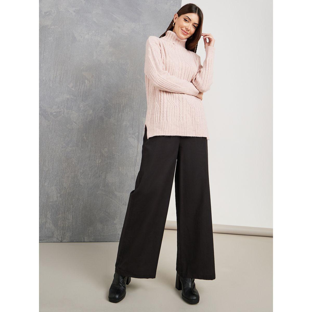 Styli Cable Knit Turtle Neck Longline Sweater-women-clothing-cardigansandjumpers-jumpers-image-2