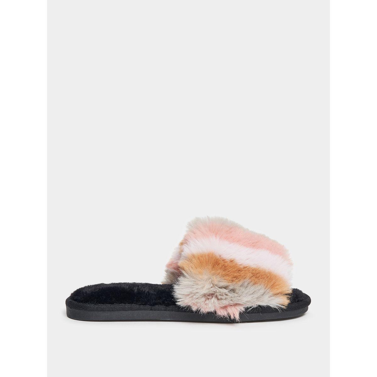 شبشب مزين بفرو صناعي-women-shoes-bedroomslippers-image-1