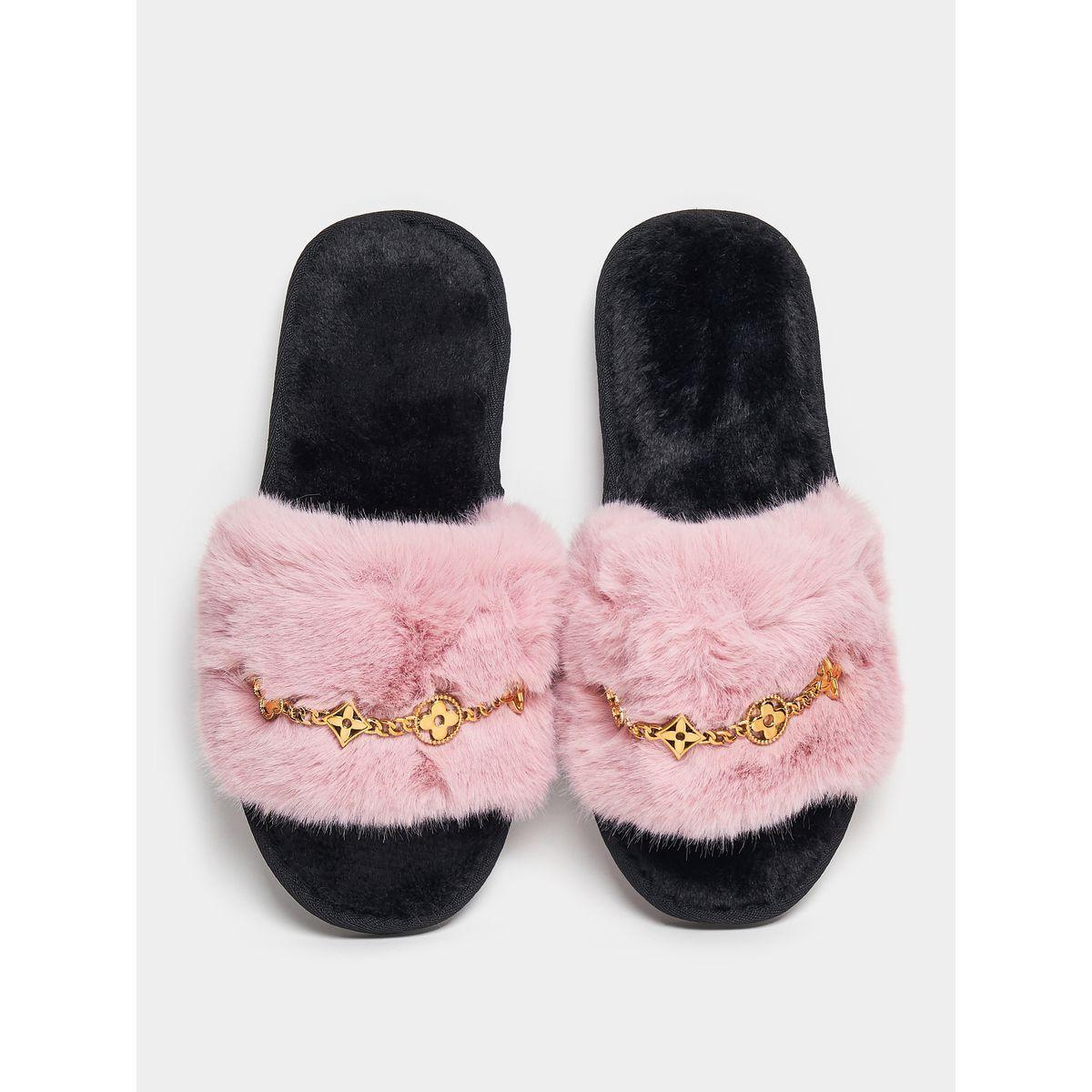 شبشب مزين بفرو صناعي-women-shoes-bedroomslippers-image-4