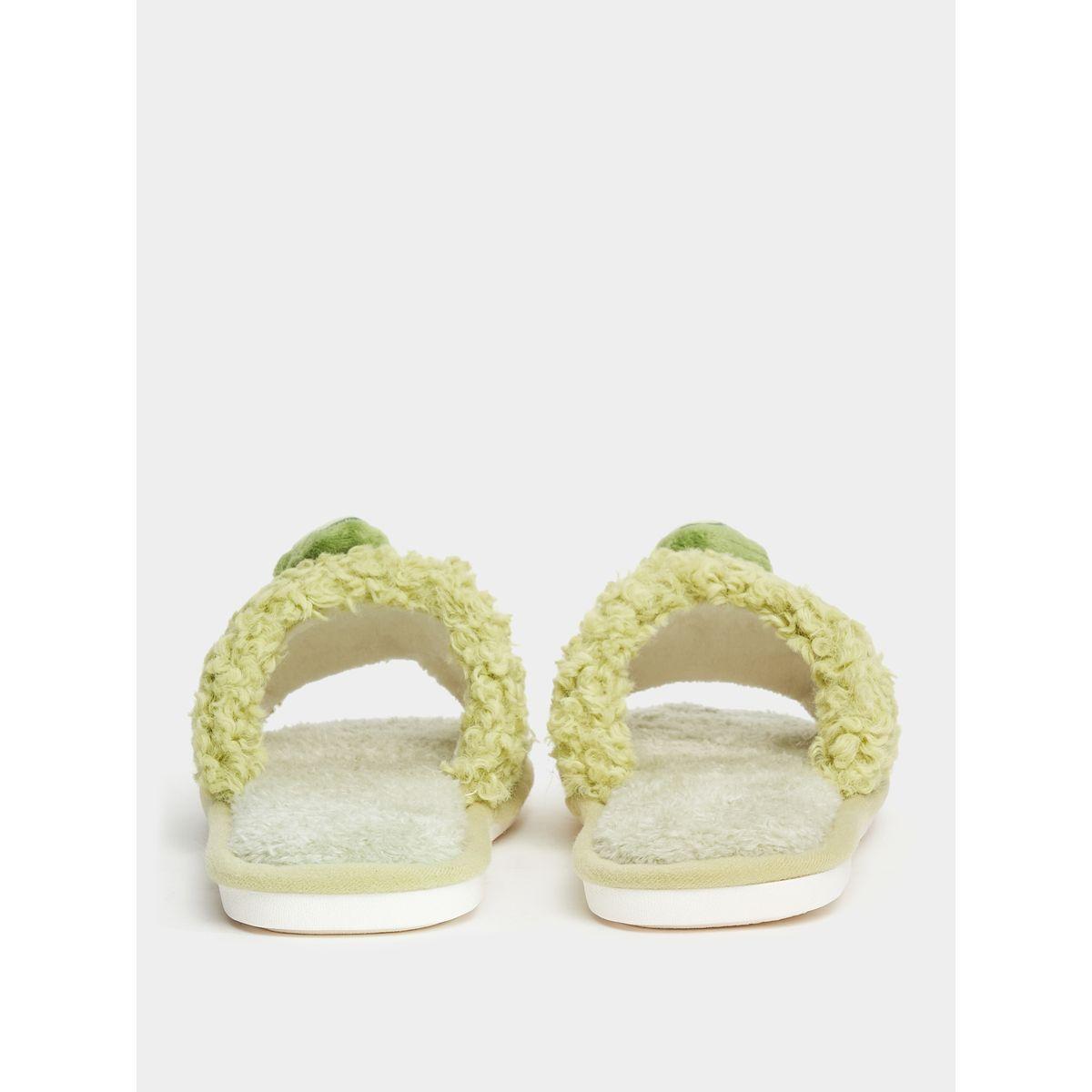 Styli Avocado Applique Fluff Bedroom Slippers-women-shoes-bedroomslippers-image-4