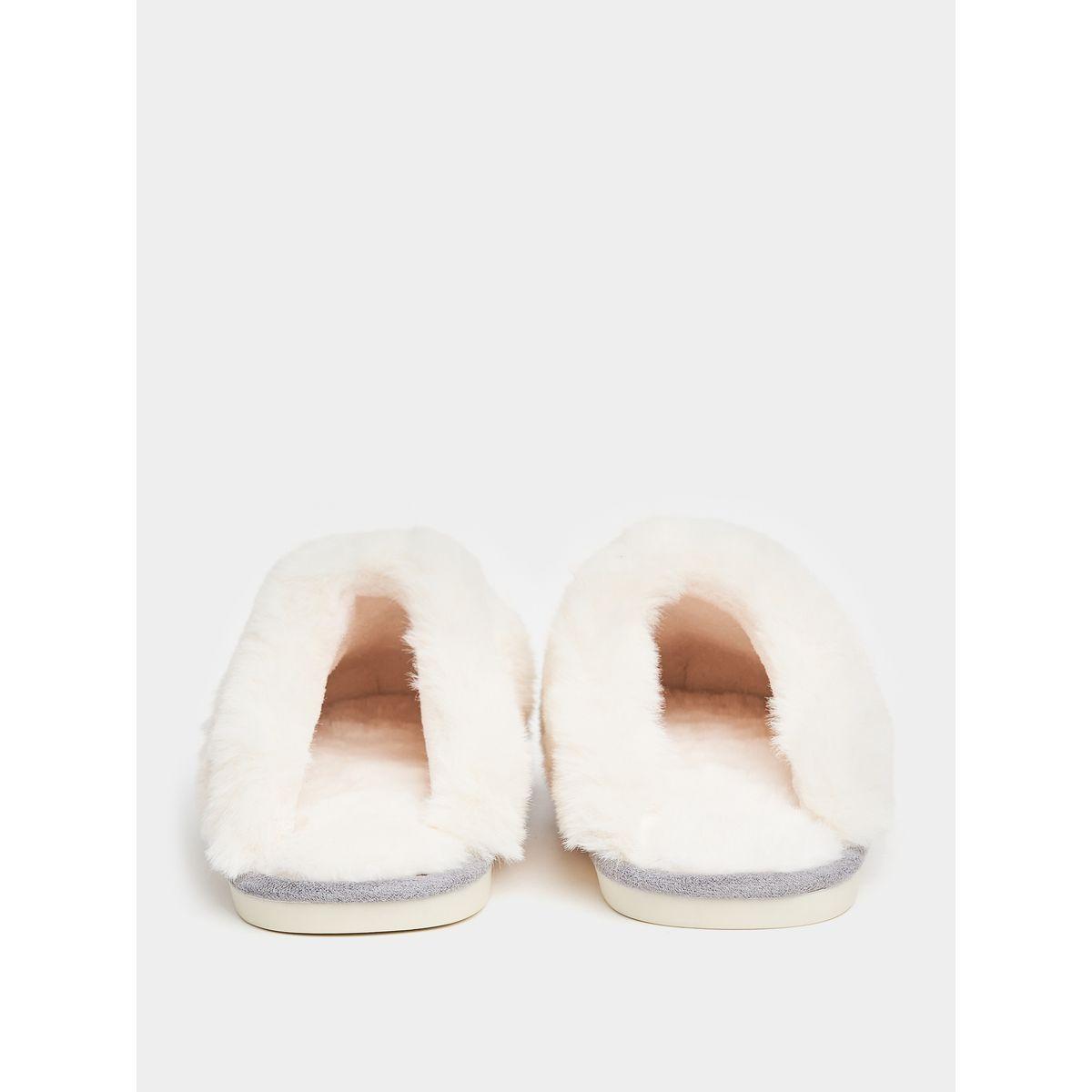 Styli Suede-Look Outer with Fluff Inner Bedroom Slippers-women-shoes-bedroomslippers-image-3