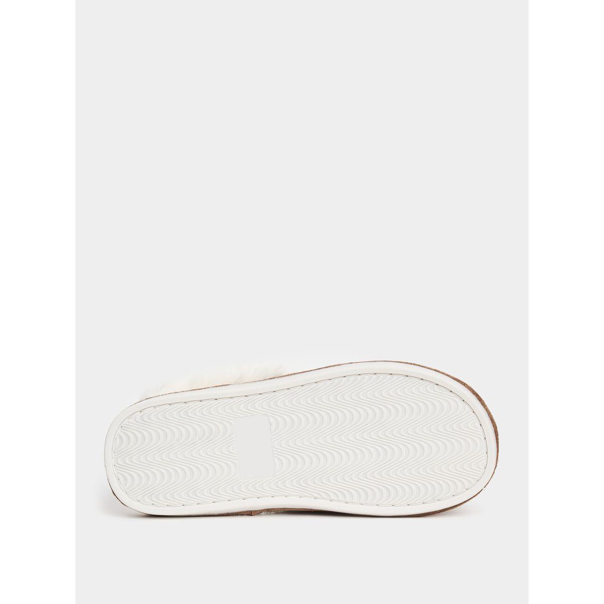 Styli Suede-Look Outer with Fluff Inner Bedroom Slippers-women-shoes-bedroomslippers-image-6